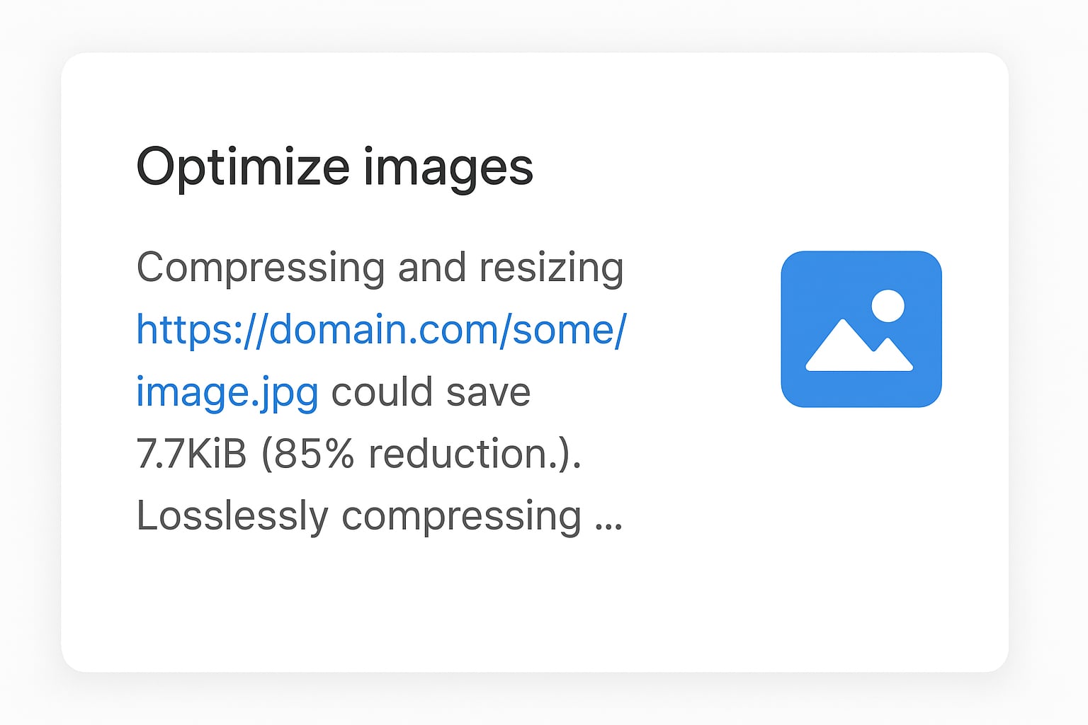 Optimize images of your website manually