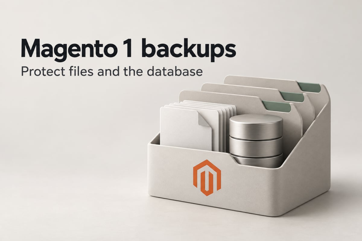 Magento site files and a database combined into retained backups