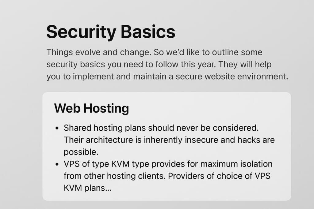 Modern approaches to secure websites in 2018