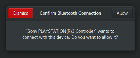 PS3 controller connecting to CentOS/RHEL