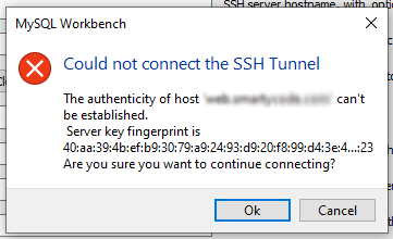 Initial test requires accepting SSH fingerprint