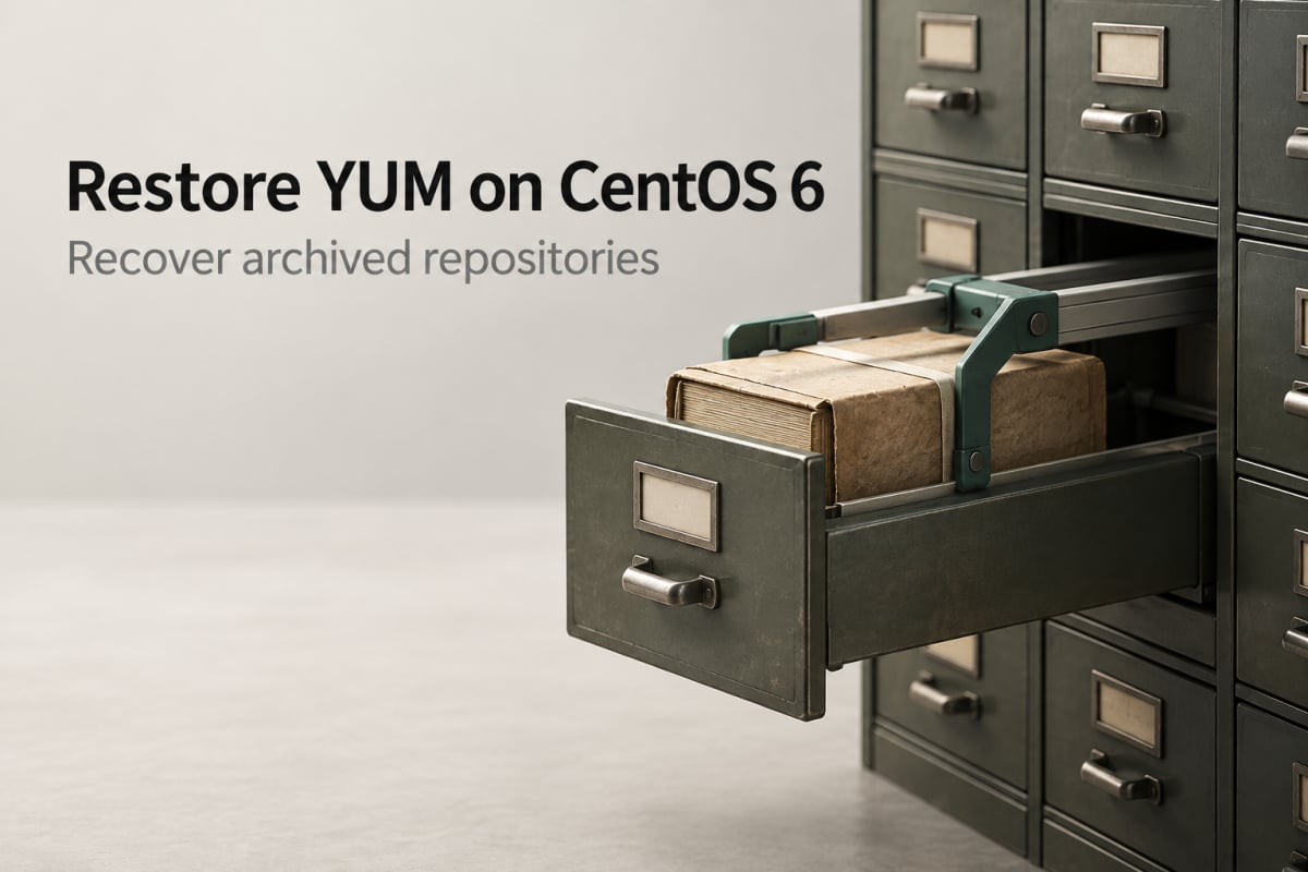 Archived CentOS package repositories made accessible through a restored connection