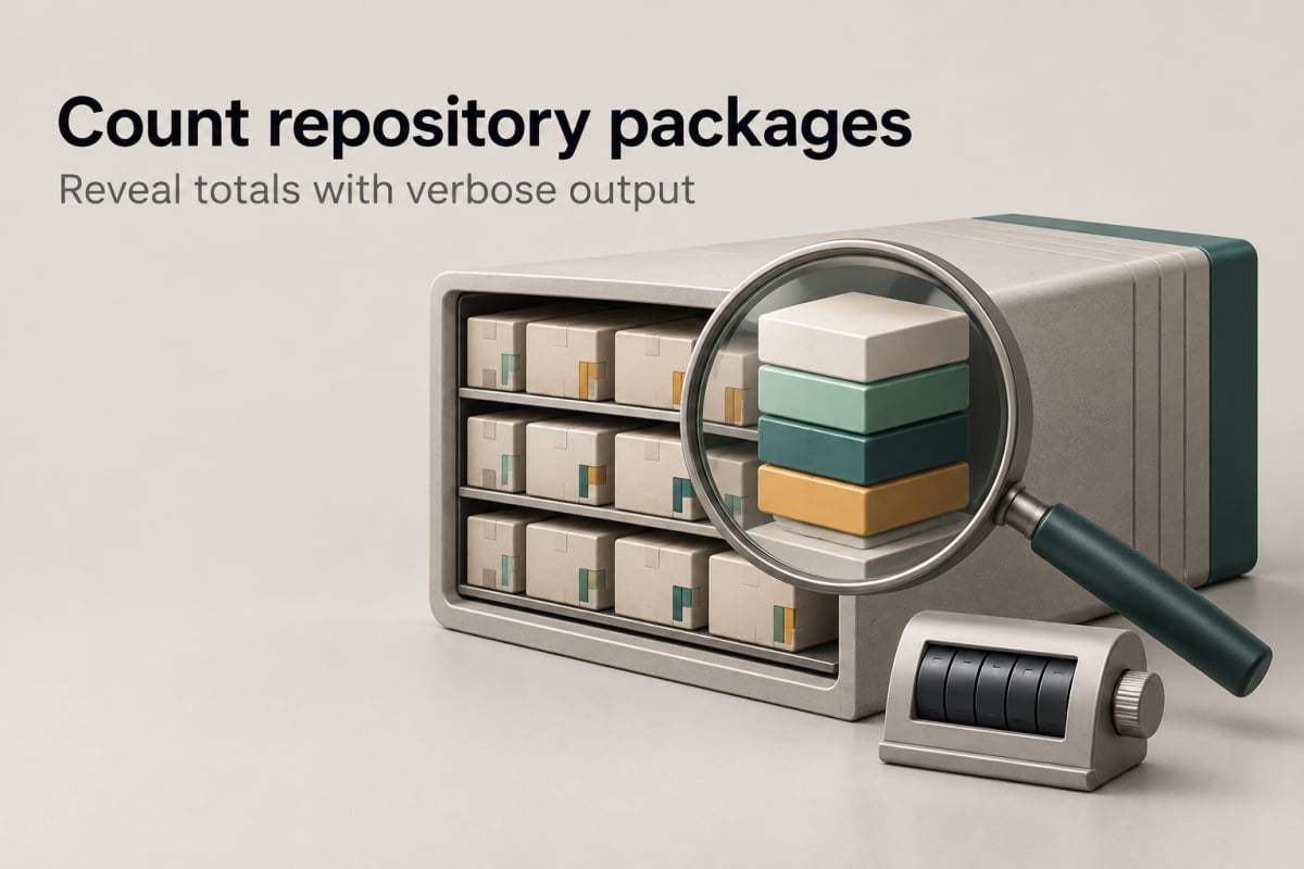 An inspection mechanism revealing software packages within a repository