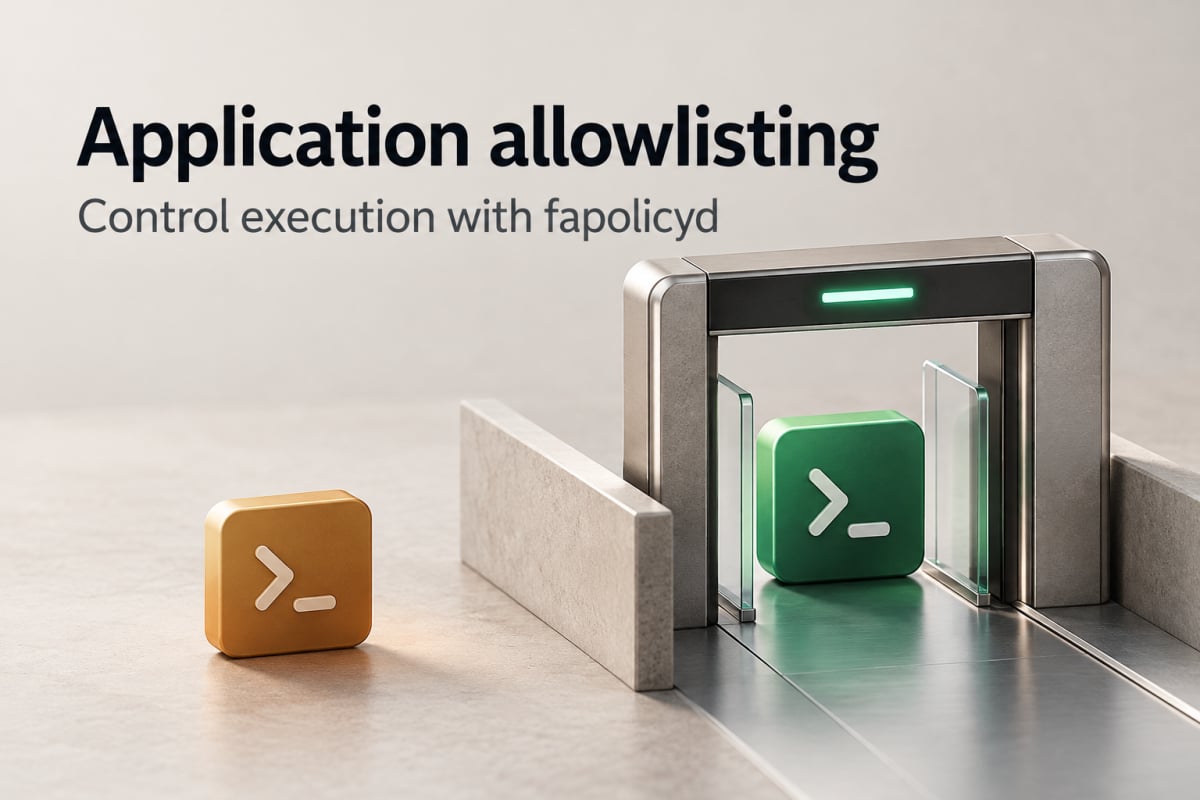An execution gateway allowing a trusted application and rejecting an unapproved one