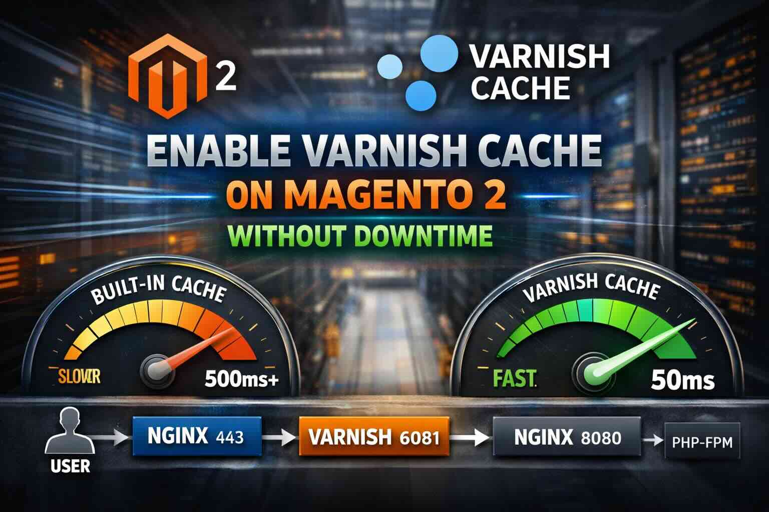 Magento 2 and Varnish cache without downtime