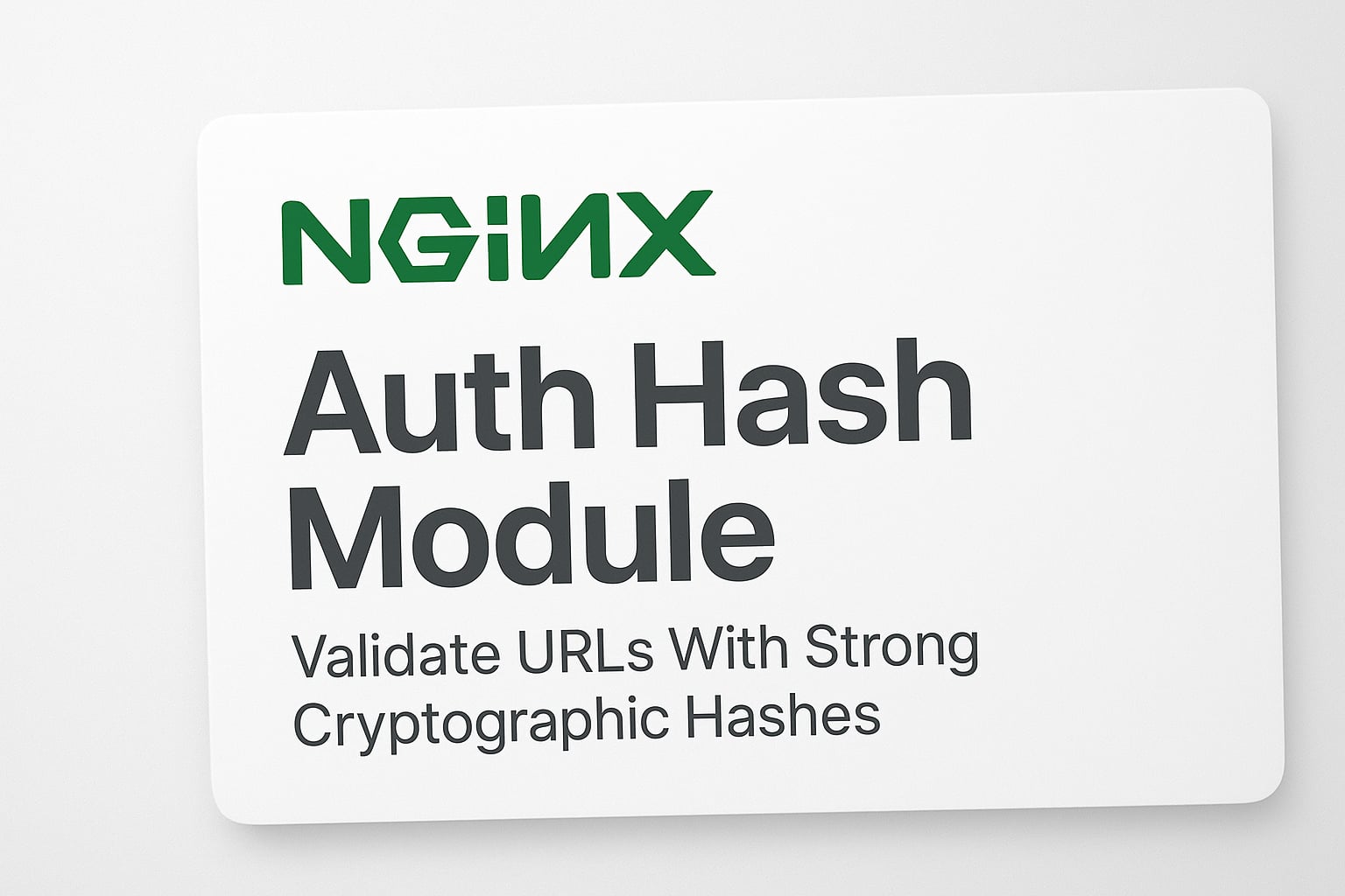 NGINX Auth Hash Module: Secure URL Authentication with SHA-256 and Beyond