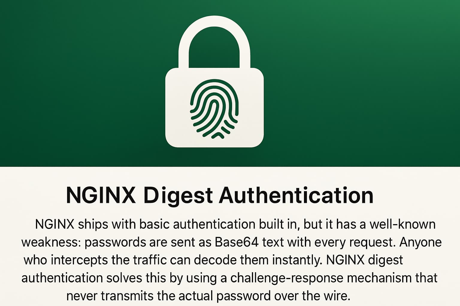 NGINX Digest Authentication: More Secure Than Basic Auth