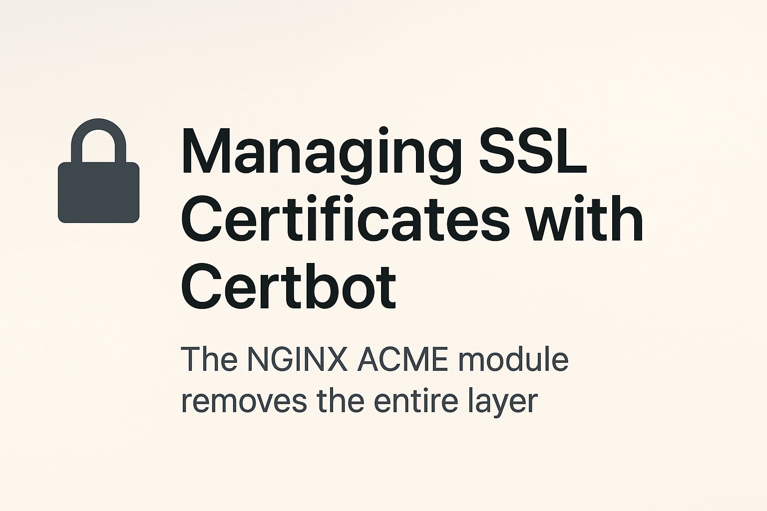 NGINX ACME Module: Automatic Let's Encrypt SSL Without Certbot