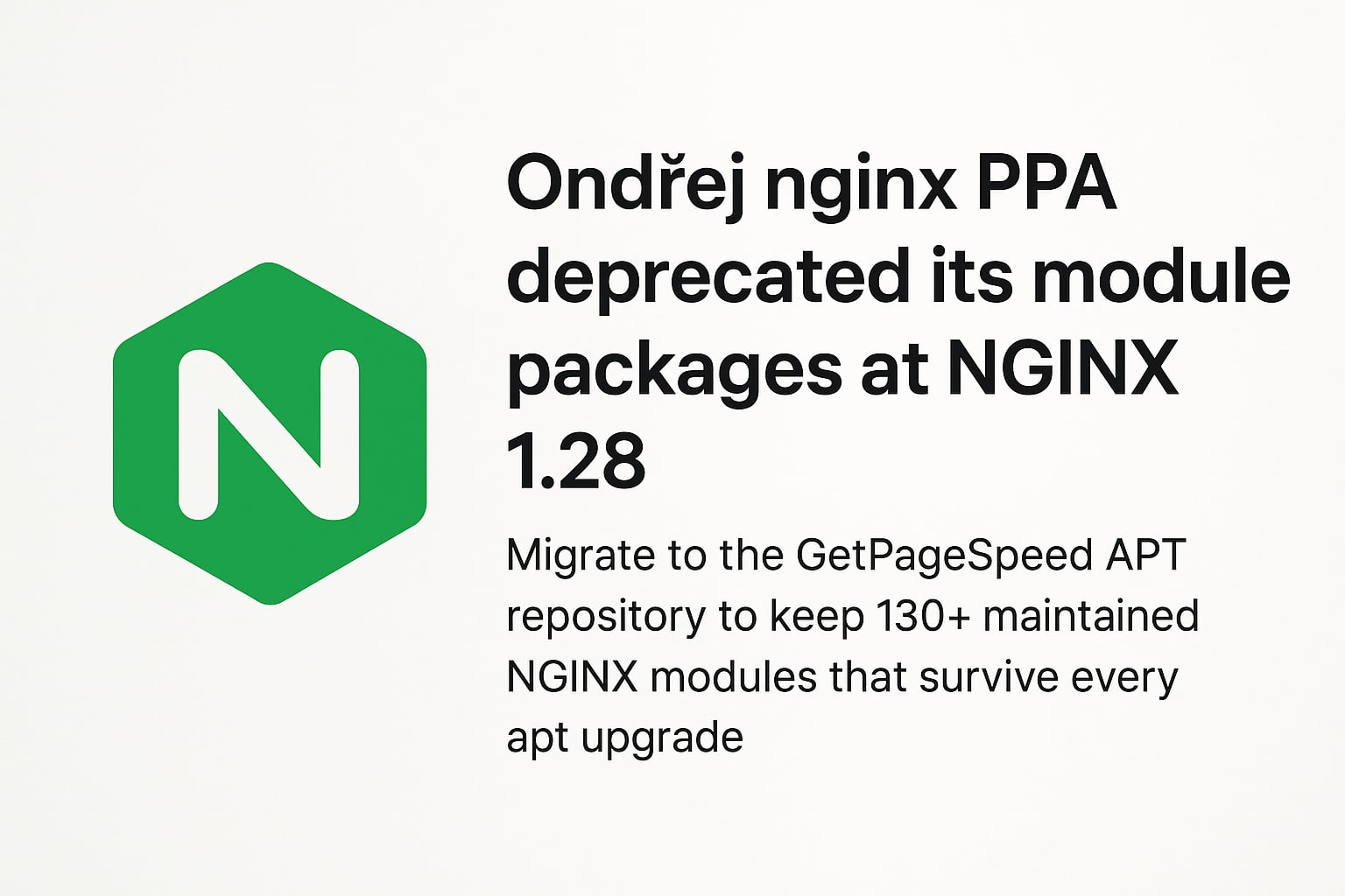 Migrate From the ondrej/nginx PPA to GetPageSpeed (Debian & Ubuntu)