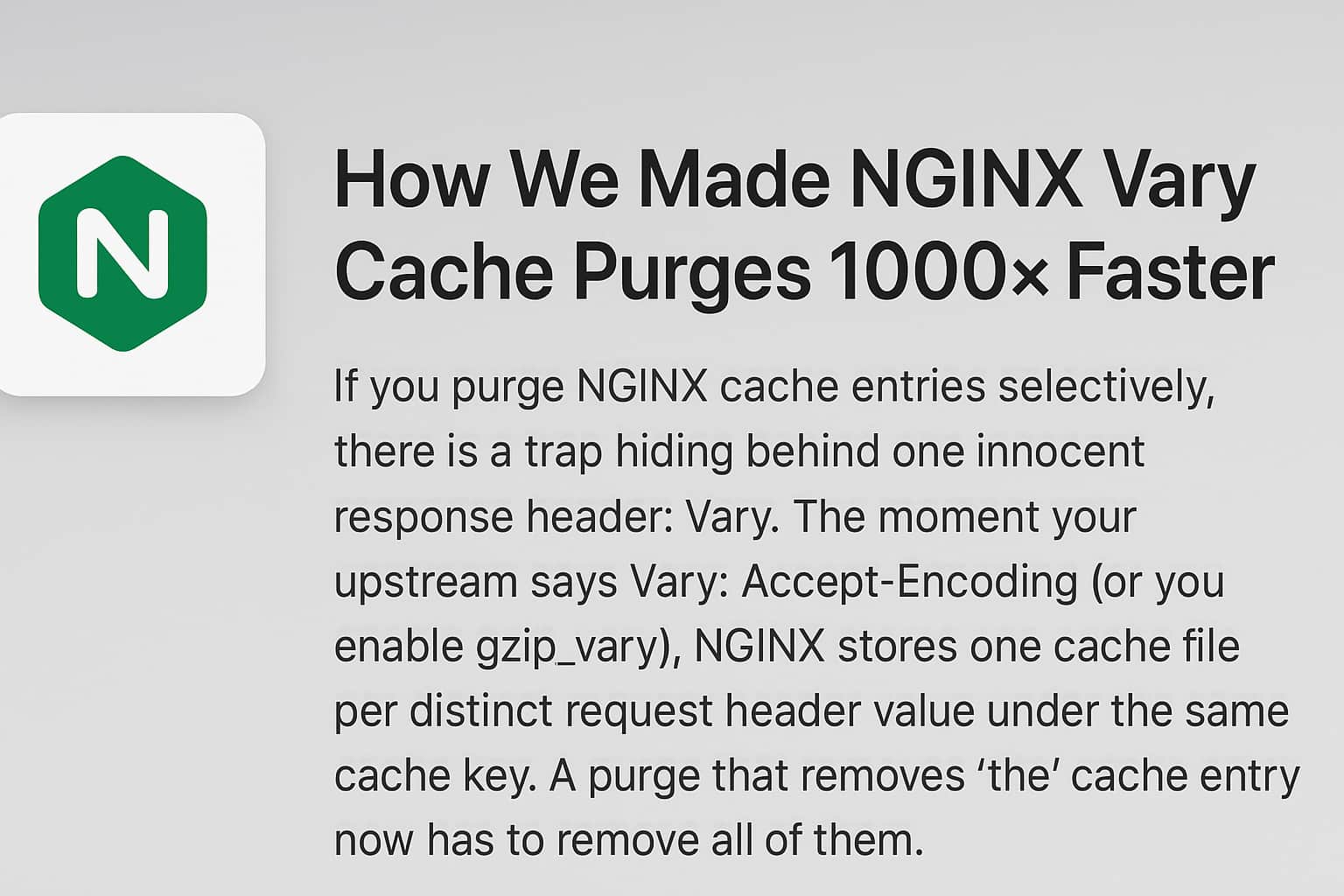 NGINX Vary cache purge: variant index lookup vs full cache zone scan